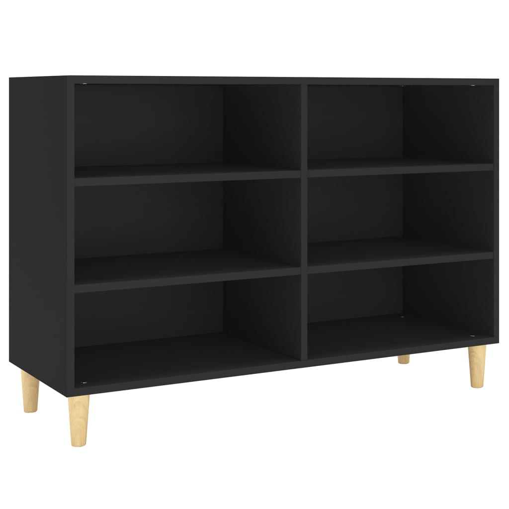Skjenk svart 103,5x35x70 cm konstruert tre