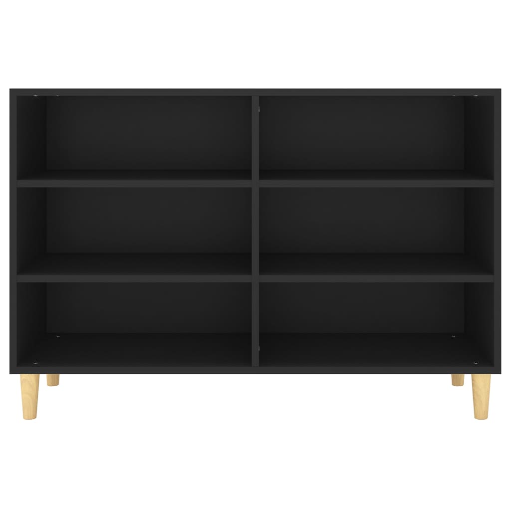 Skjenk svart 103,5x35x70 cm konstruert tre