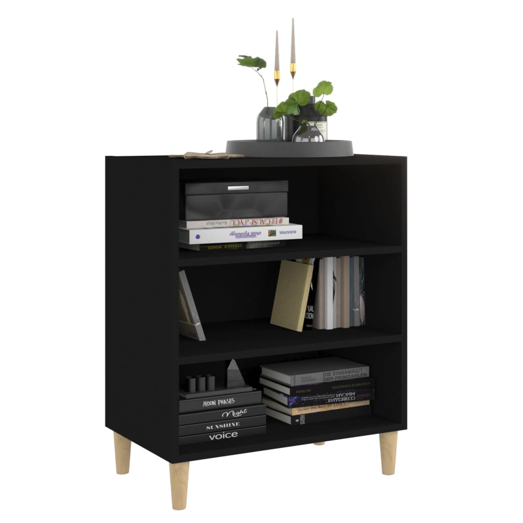 Skjenk svart 57x35x70 cm konstruert tre