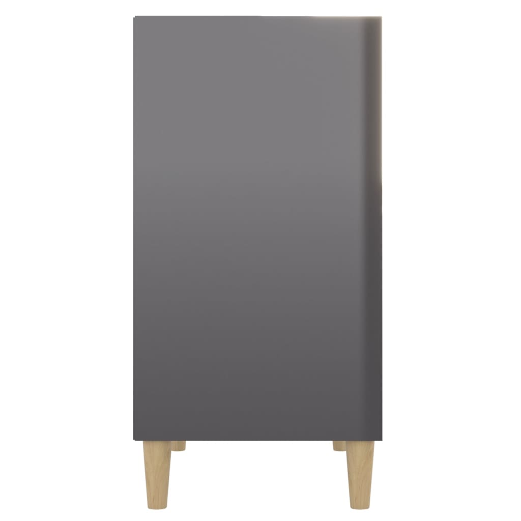 Skjenk høyglans grå 57x35x70 cm konstruert tre
