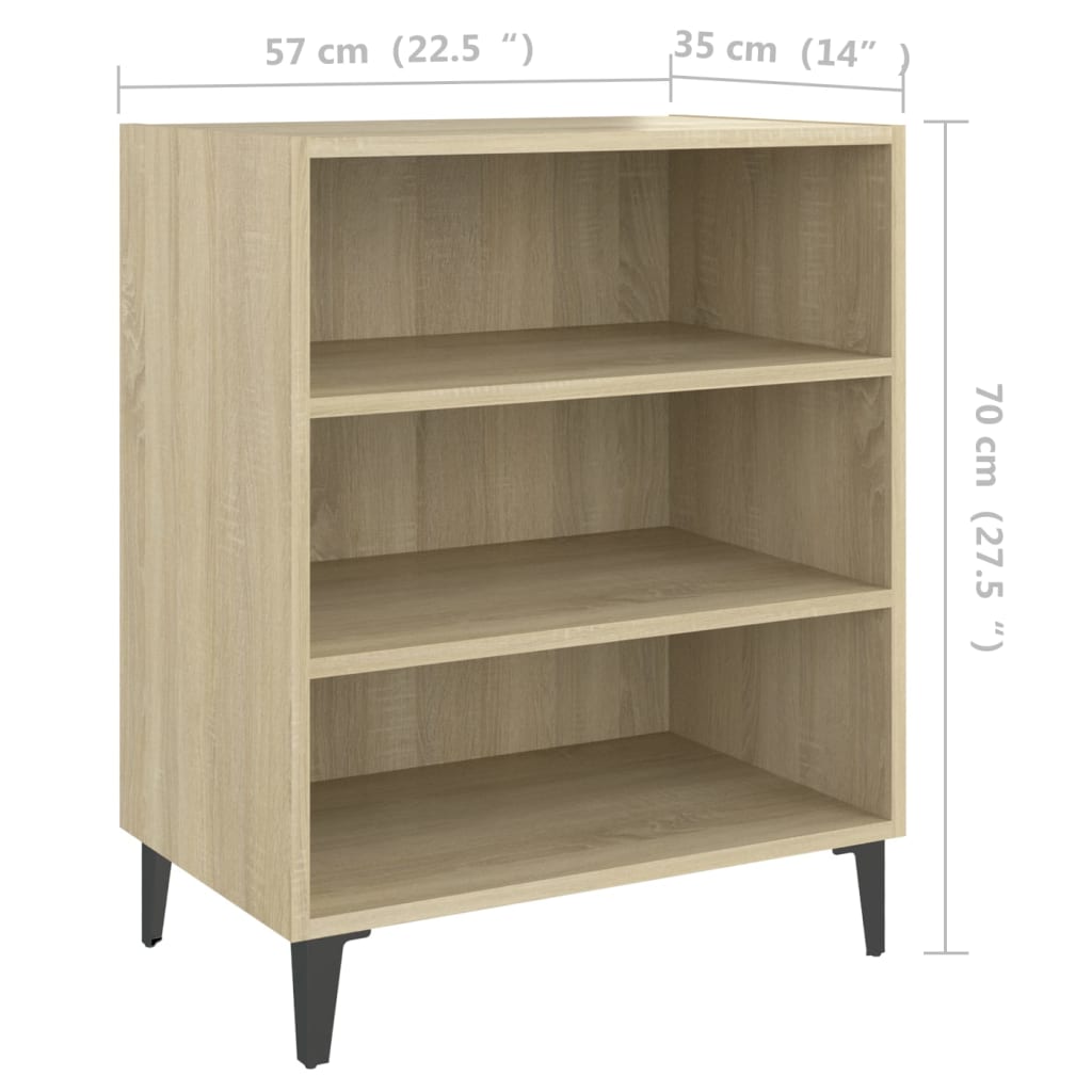 Skjenk sonoma eik 57x35x70 cm konstruert tre