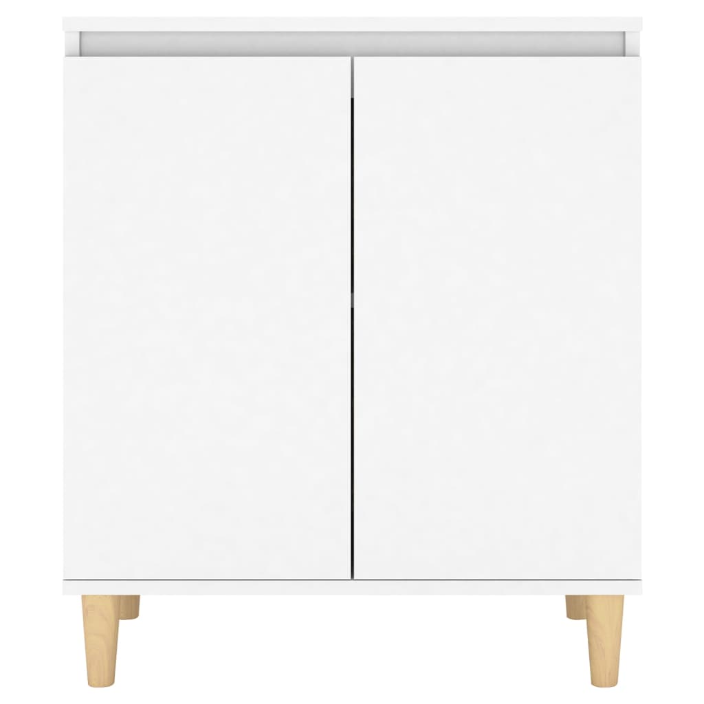 Skjenk med ben i heltre hvit 60x35x70 cm konstruert tre