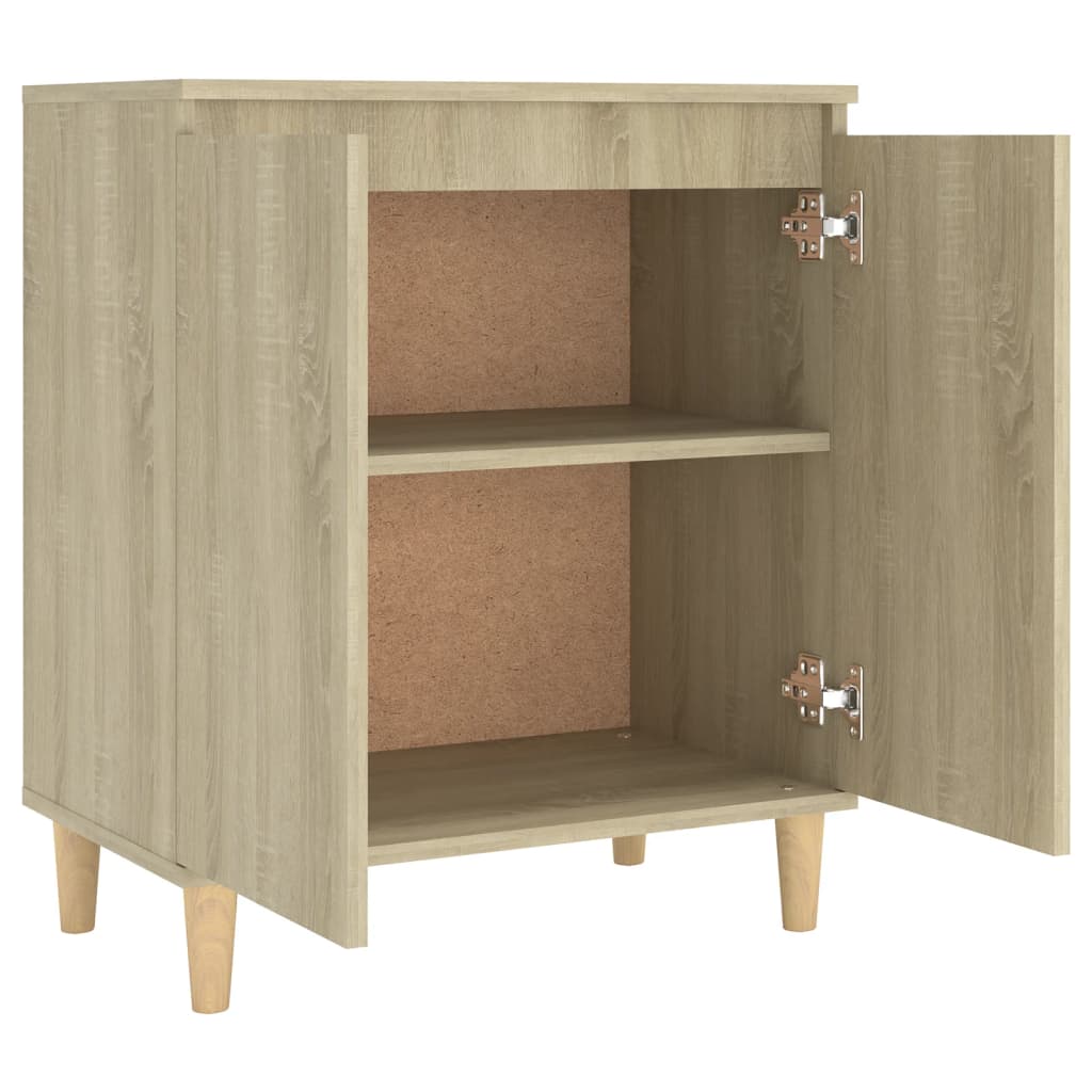 Skjenk med ben i heltre sonoma eik 60x35x70 cm konstruert tre