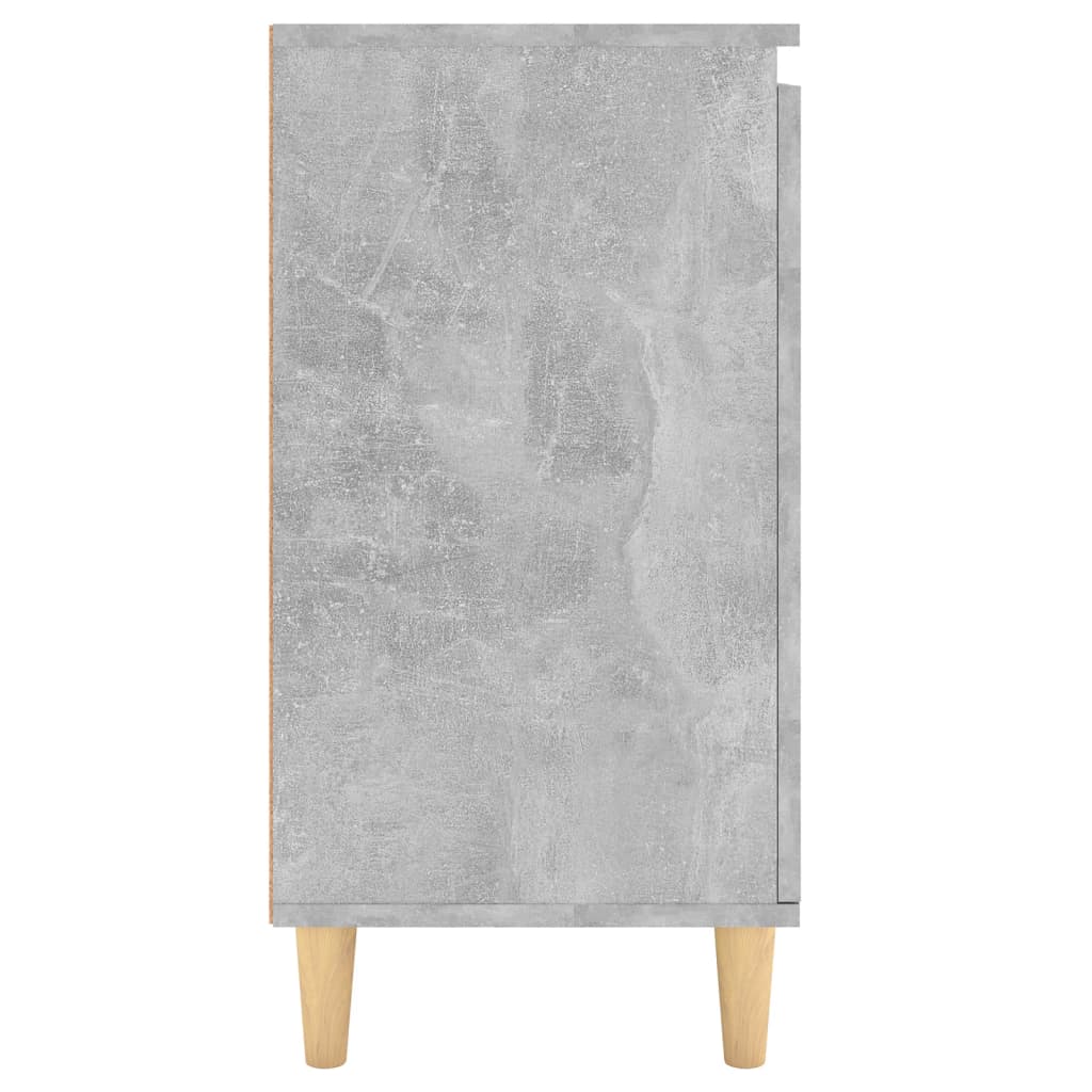 Skjenk med ben i heltre betonggrå 60x35x70 cm konstruert tre