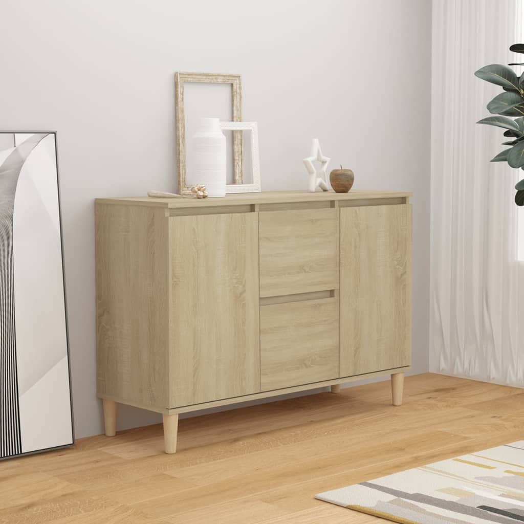 Skjenk sonoma eik 101x35x70 cm konstruert tre