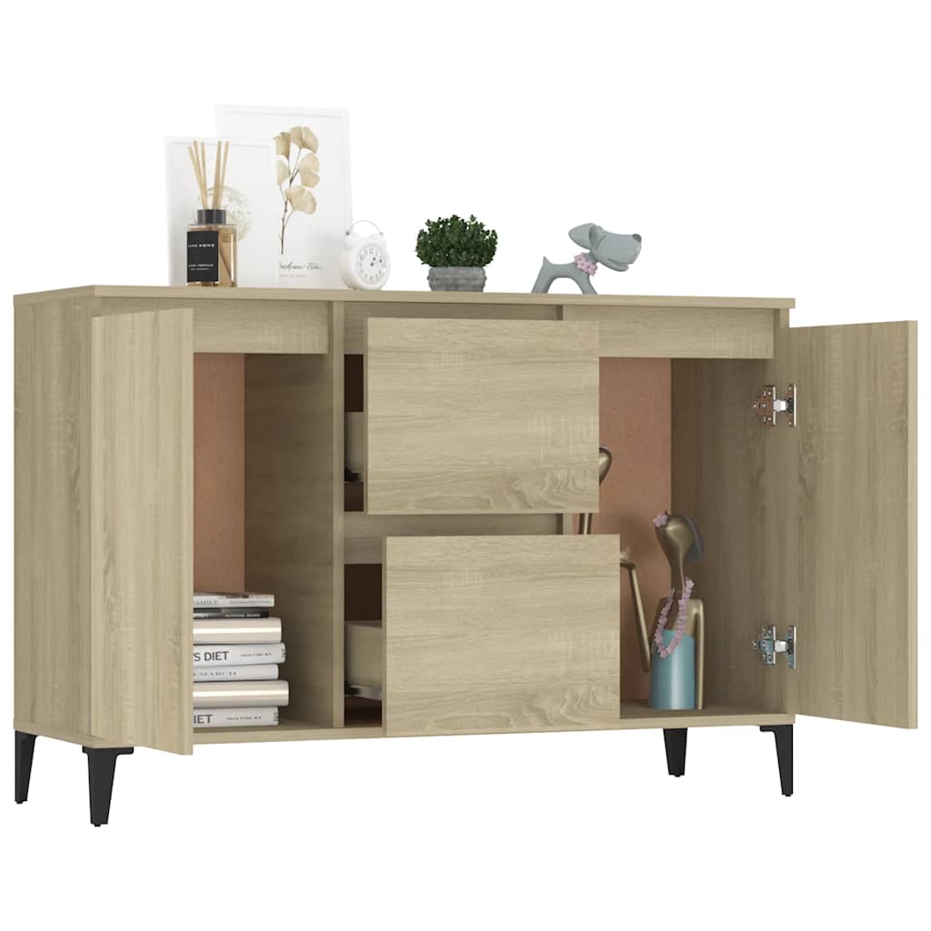 Skjenk sonoma eik 102x35x70 cm konstruert tre