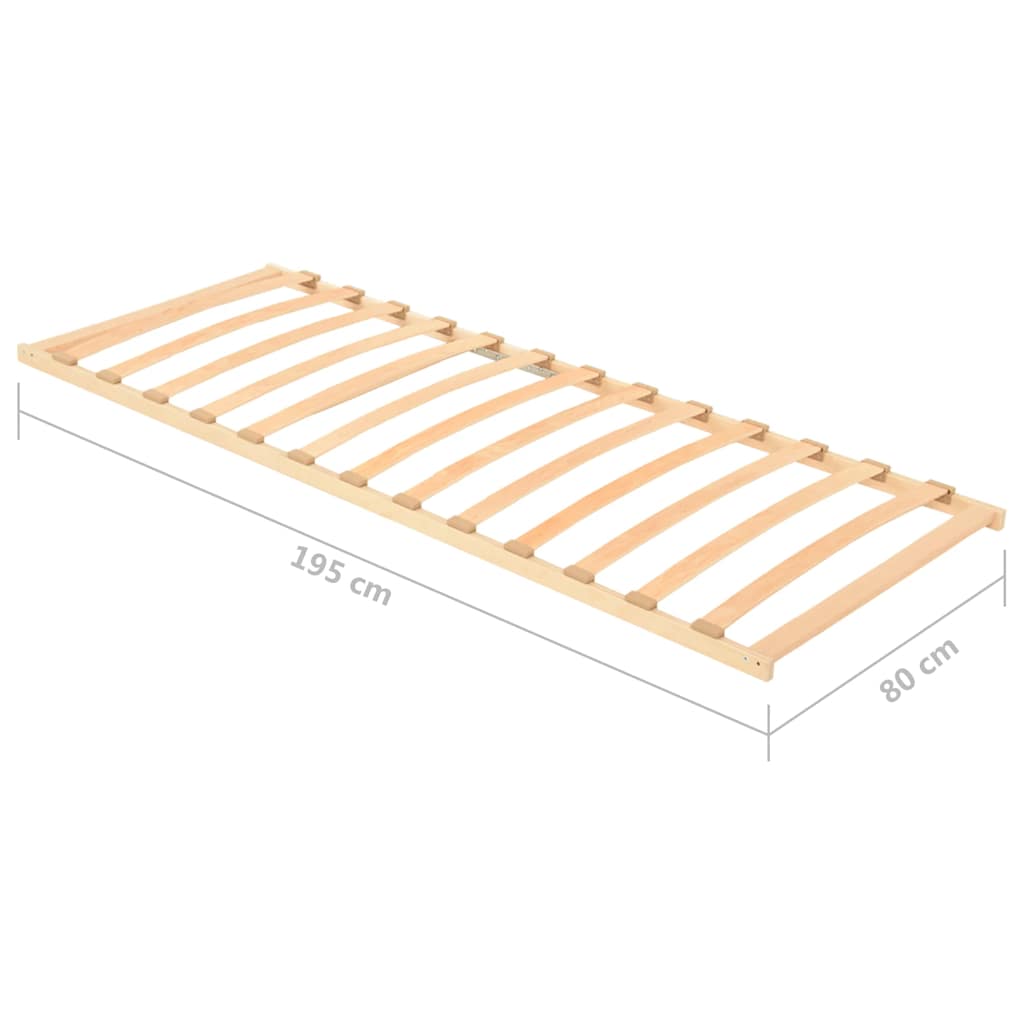 Spilebase med 13 lameller 80x200 cm