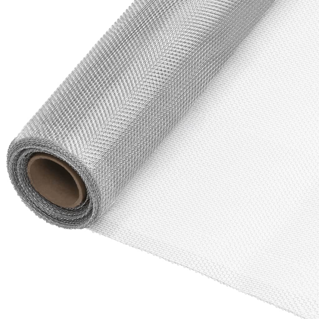 Nettingskjerm aluminium 80x1000 cm sølv
