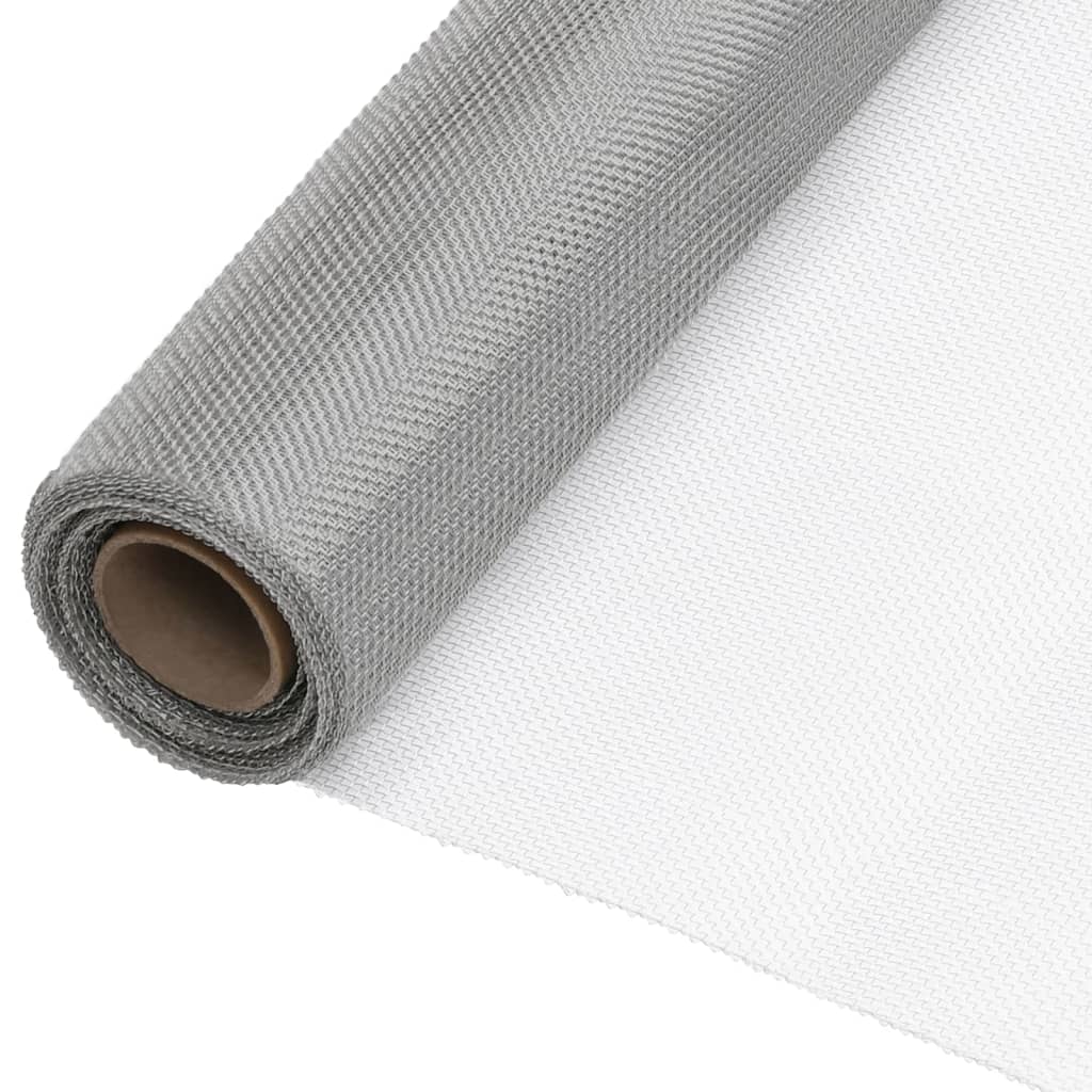 Nettingskjerm rustfritt stål 80x500 cm sølv