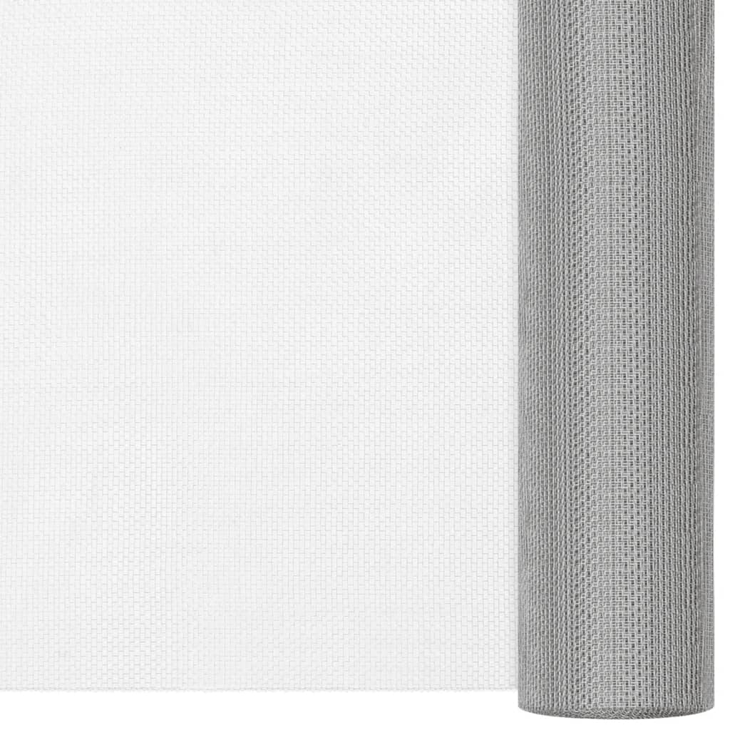Nettingskjerm rustfritt stål 80x500 cm sølv