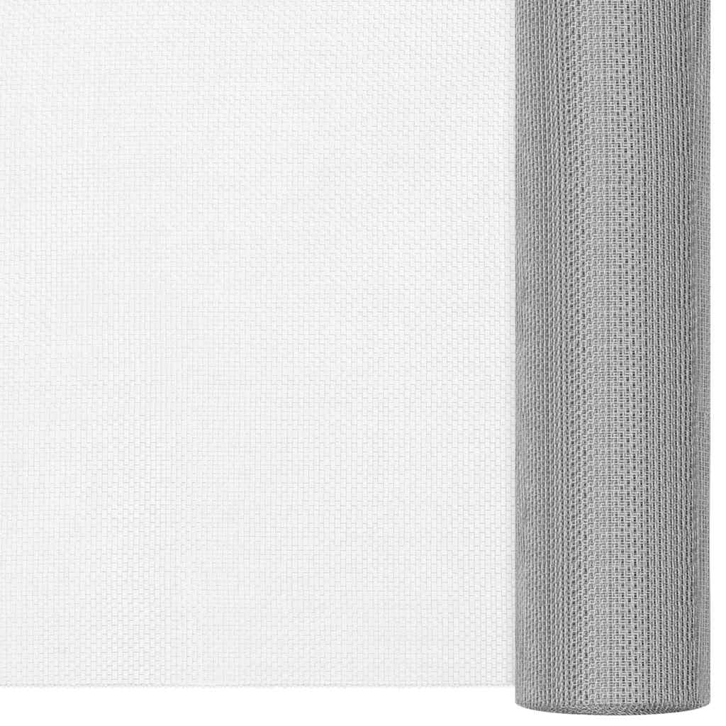 Nettingskjerm rustfritt stål 112x2000 cm sølv