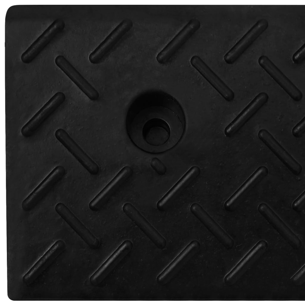 Fortausrampe 2 stk 50x17,5x5 cm gummi vidaXL