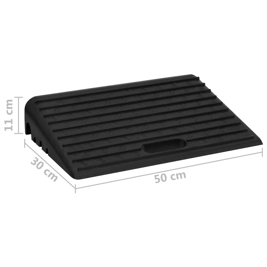 Fortausramper 2 stk 50x30x11 cm gummi