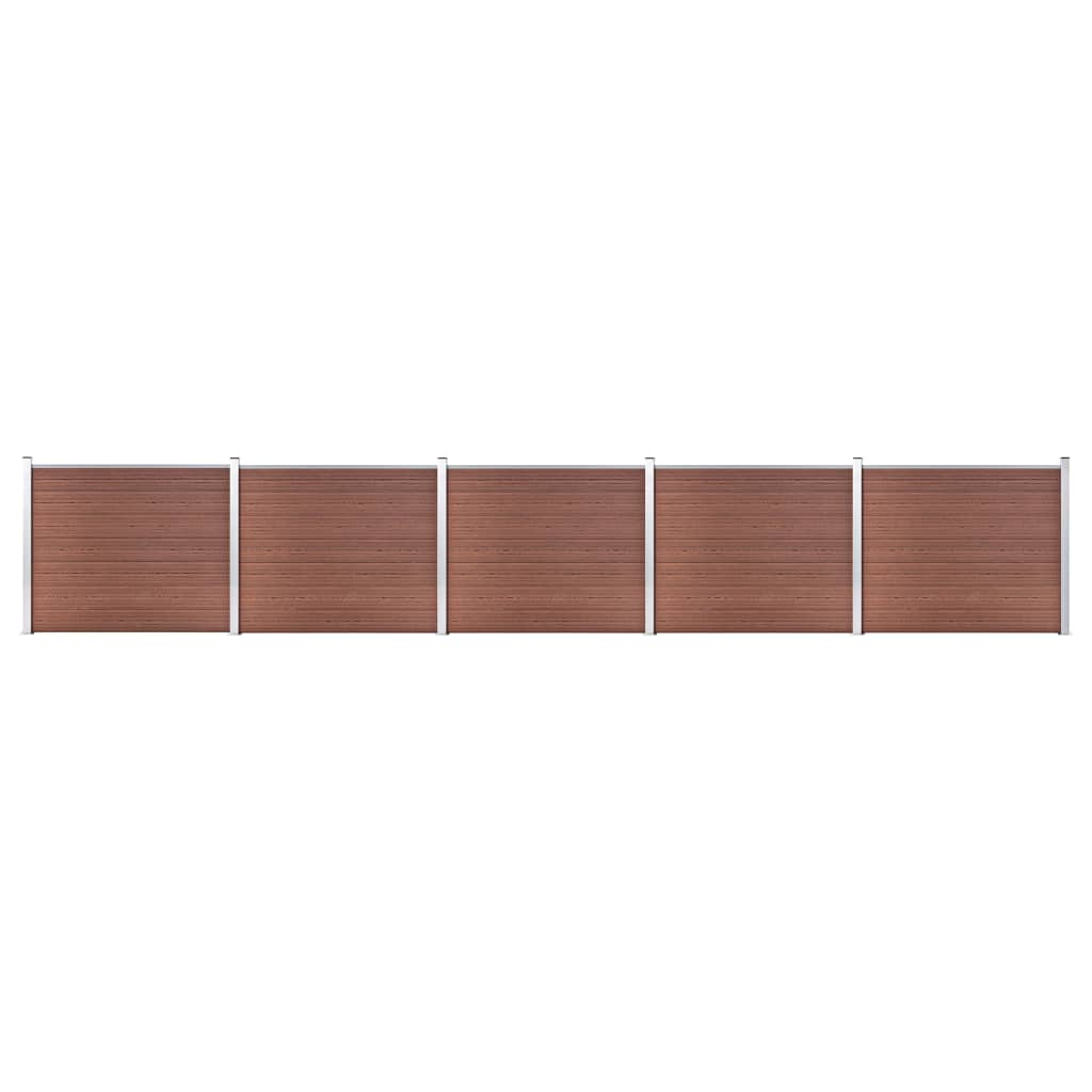 Gjerdepanelsett WPC 872x146 cm brun