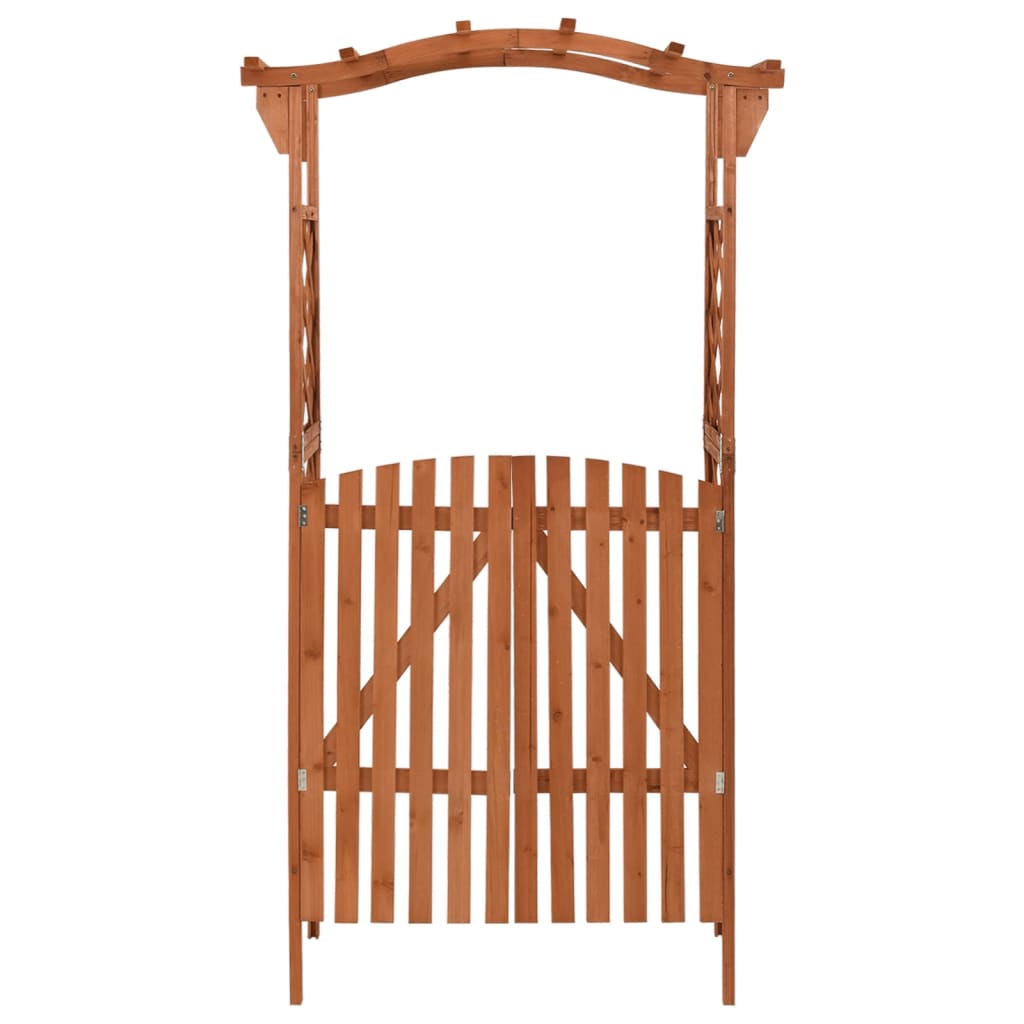 Pergola med port 116x40x204 cm heltre gran