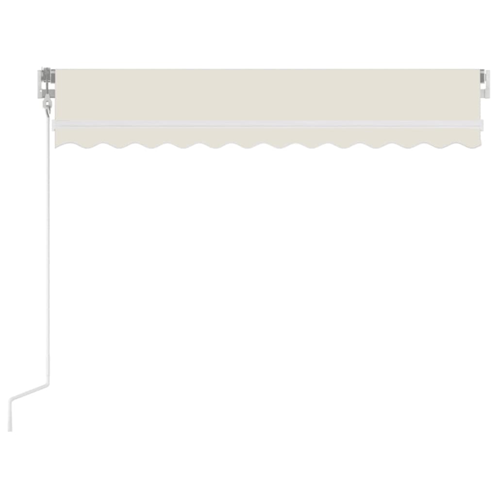 Manuell uttrekkbar markise 350x250 cm kremhvit vidaXL