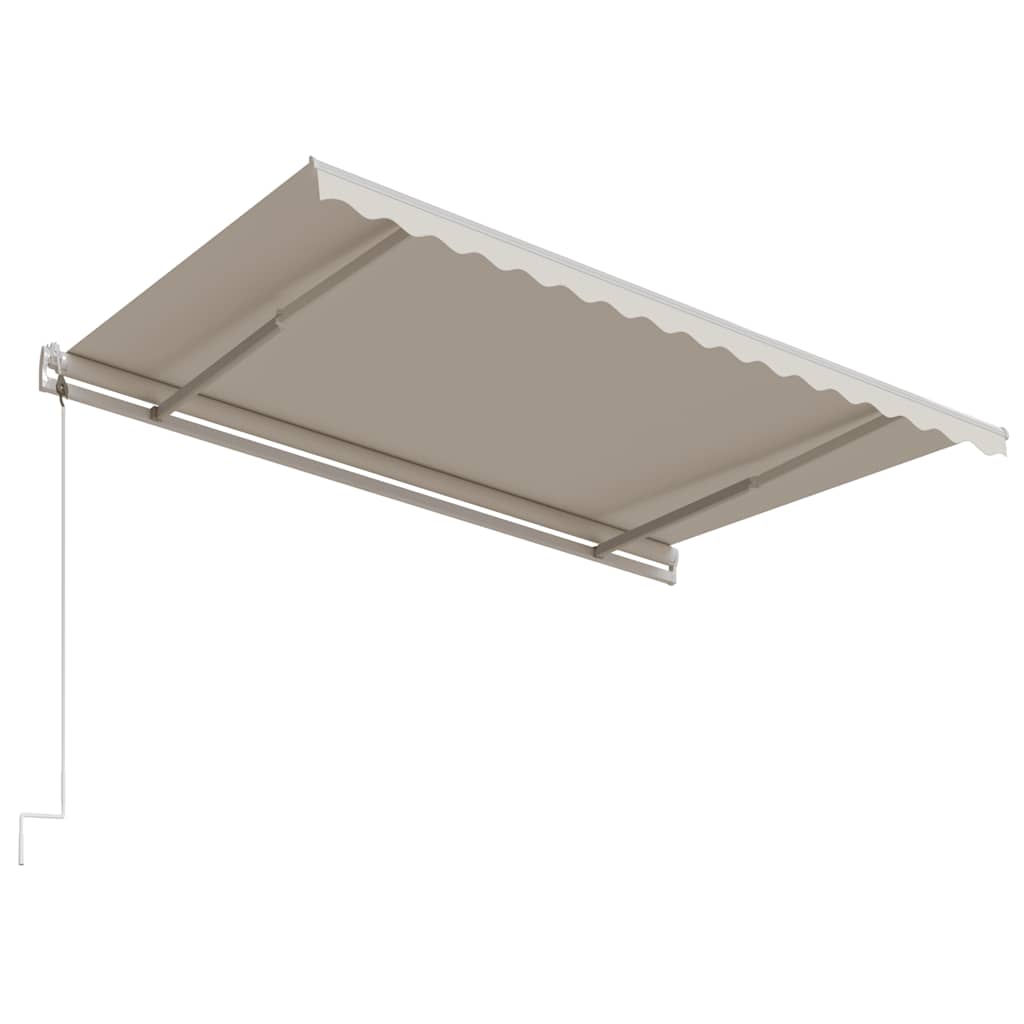 Automatisk uttrekkbar markise 450x300 cm kremhvit vidaXL