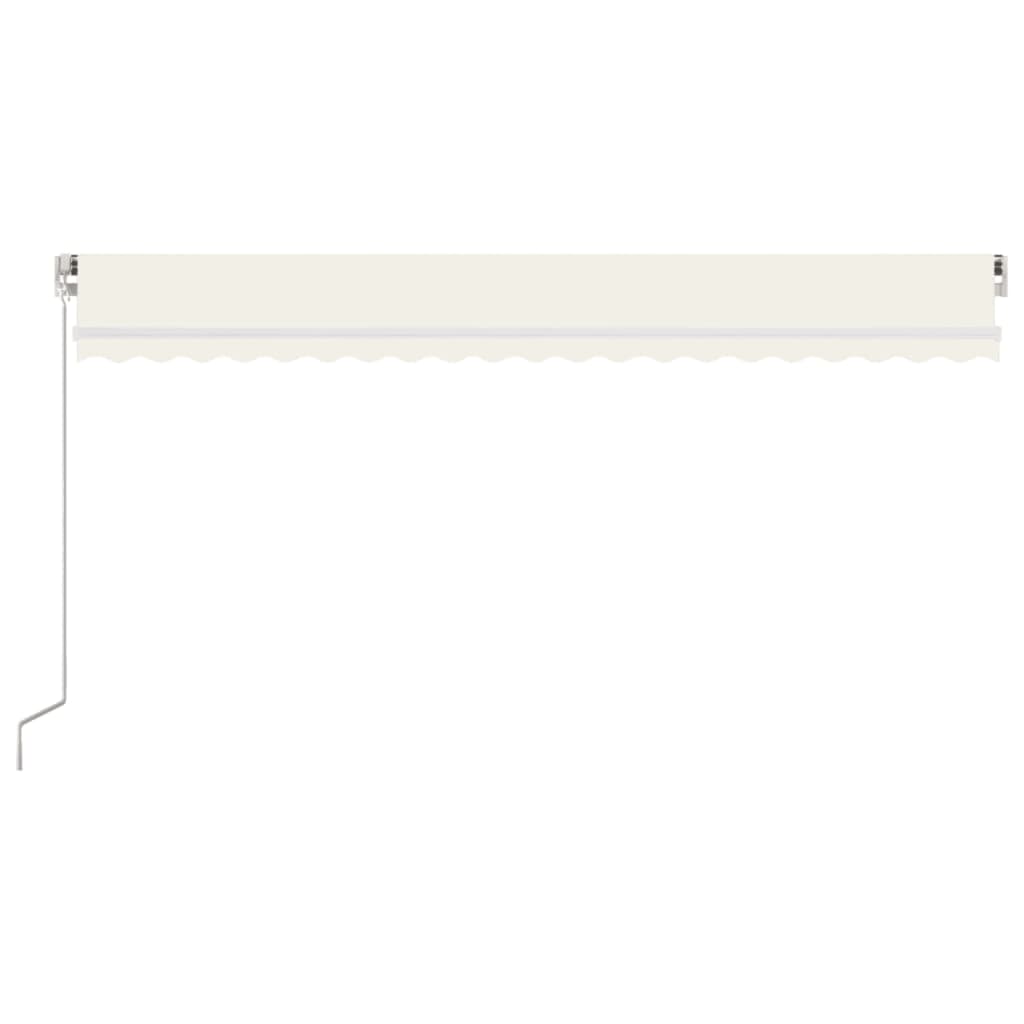 Manuell uttrekkbar markise 500x300 cm kremhvit