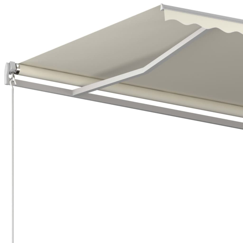 Manuell uttrekkbar markise 500x300 cm kremhvit