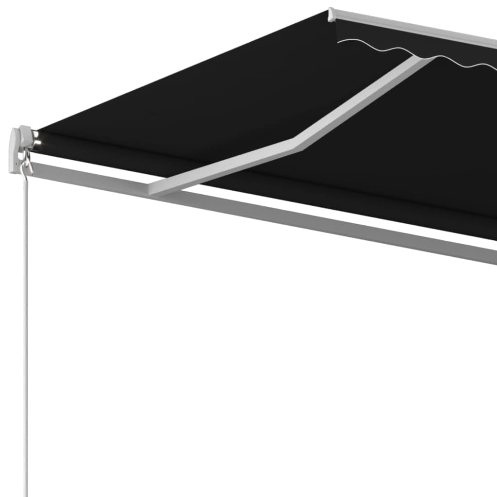 Manuell uttrekkbar markise 400x350 cm antrasitt vidaXL