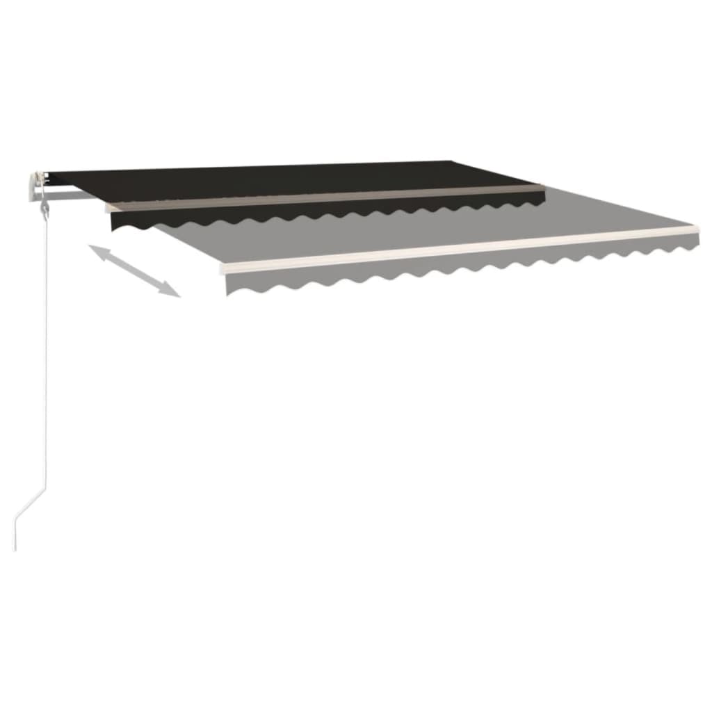 Automatisk uttrekkbar markise 400x350 cm antrasitt vidaXL