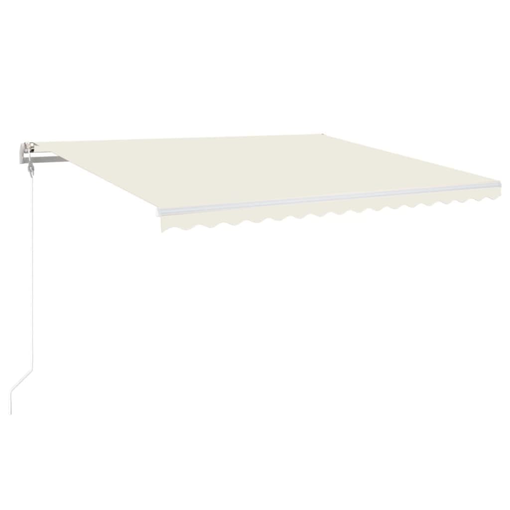 Automatisk uttrekkbar markise 450x350 cm kremhvit vidaXL