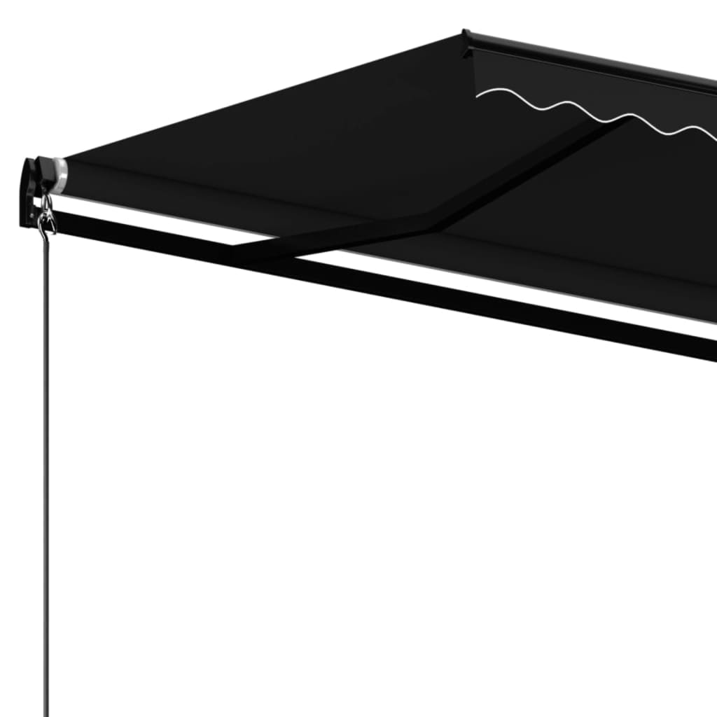 Manuell uttrekkbar markise 400x350 cm antrasitt vidaXL