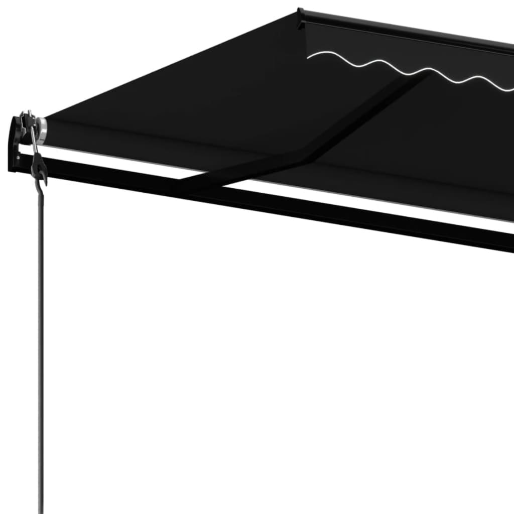 Automatisk uttrekkbar markise 400x350 cm antrasitt vidaXL