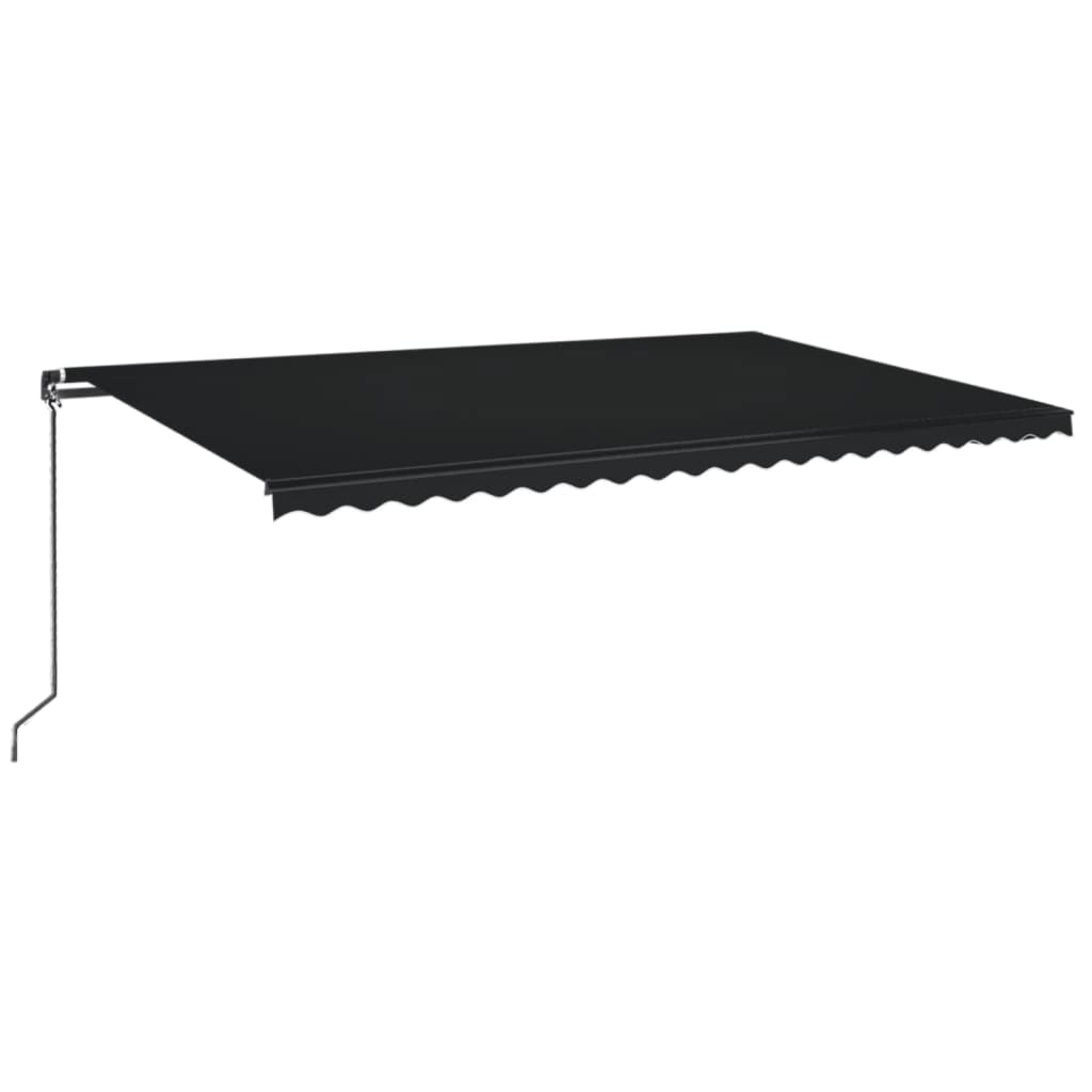 Manuell uttrekkbar markise 500x350 cm antrasitt vidaXL