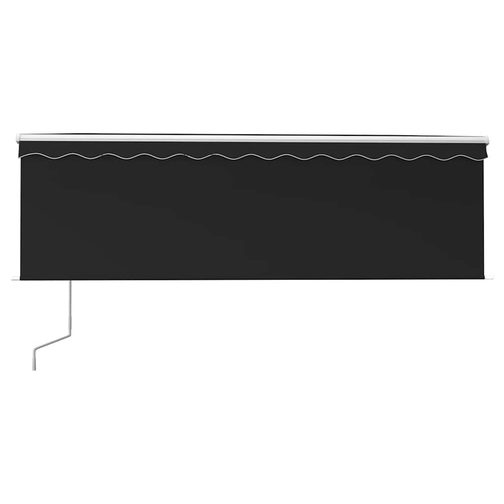Automatisk uttrekkbar markise med rullegardin 4x3 m antrasitt vidaXL
