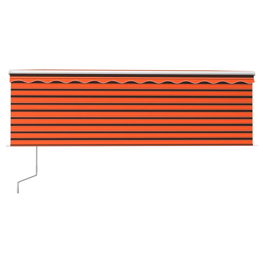 Automatisk markise rullegardin vindsensor LED 4x3m oransje brun