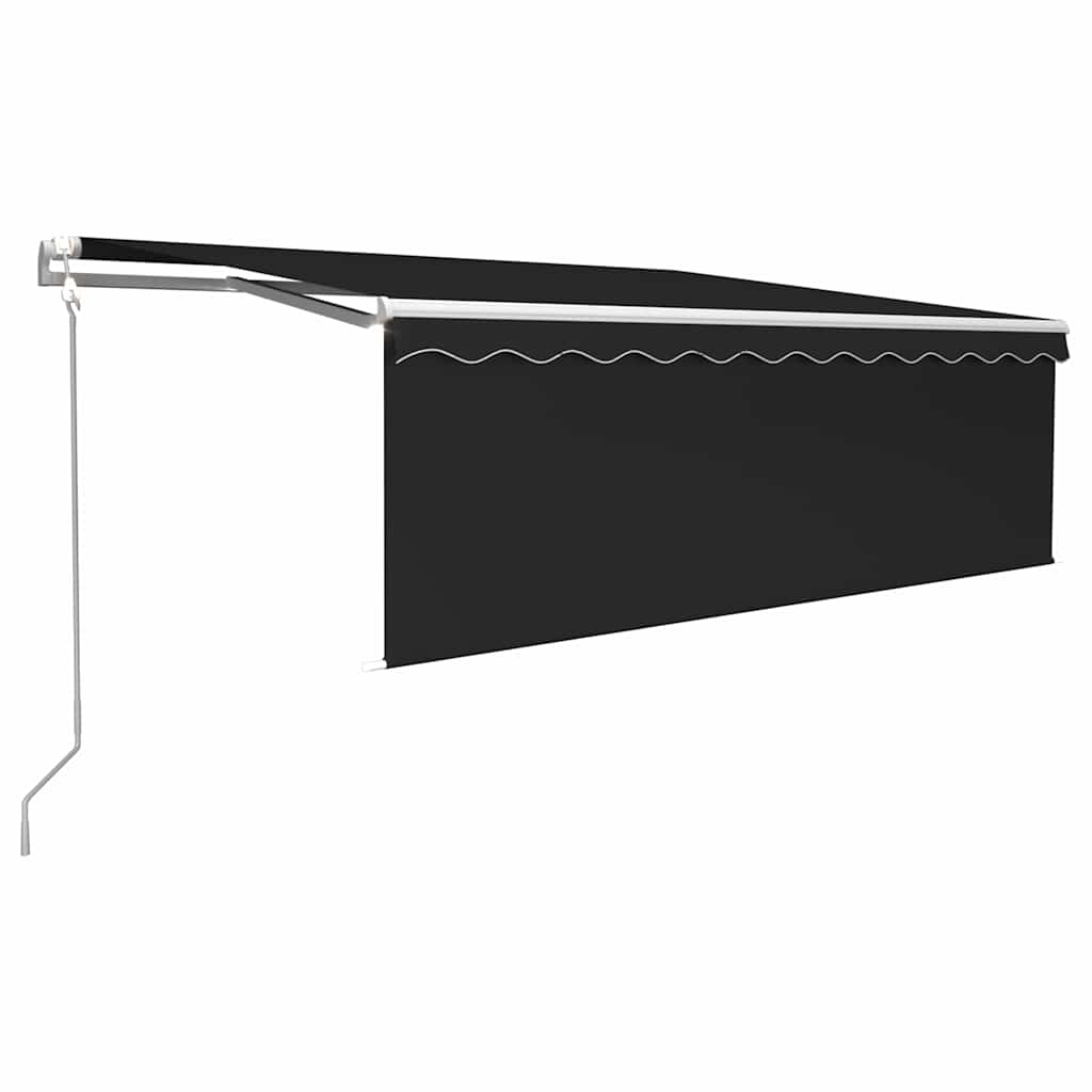 Automatisk markise rullegardin LED vindsensor 4,5x3 m antrasitt