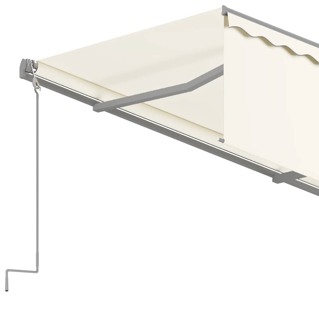 Automatisk uttrekkbar markise med rullegardin 3x2,5 m kremhvit vidaXL
