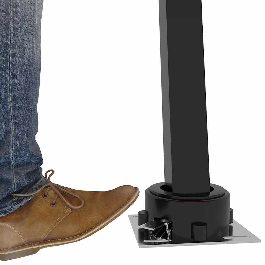 Frittstående manuell uttrekkbar markise 350x250 cm gul/hvit vidaXL