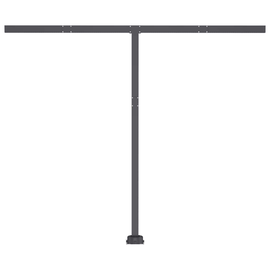 Frittstående manuell uttrekkbar markise 350x250 cm gul/hvit vidaXL