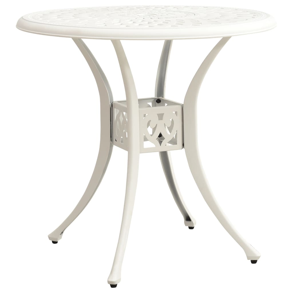 Bistrosett 3 deler støpt aluminium hvit