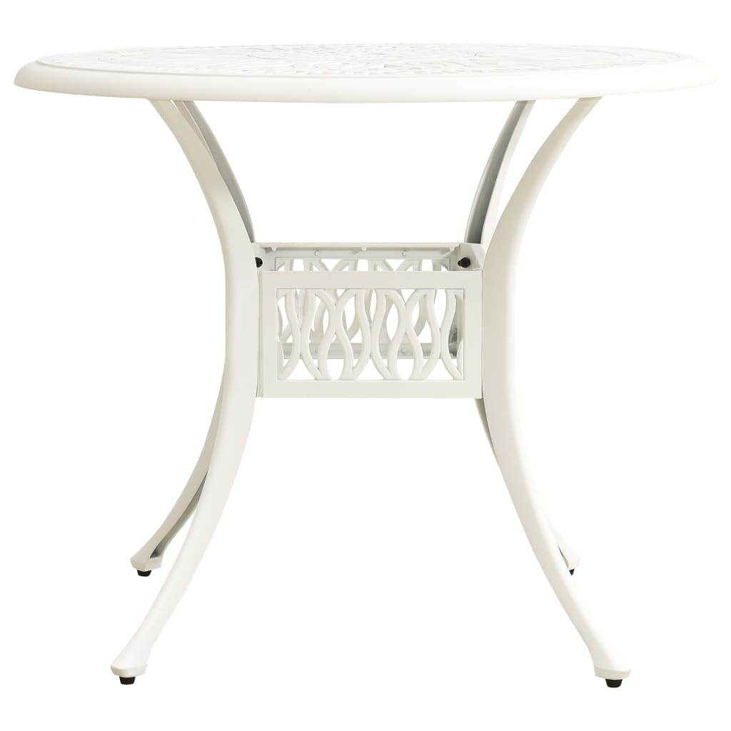 Bistrosett 3 deler støpt aluminium hvit