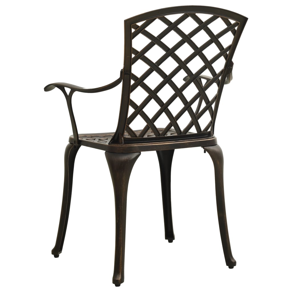Bistrosett 3 deler støpt aluminium bronse