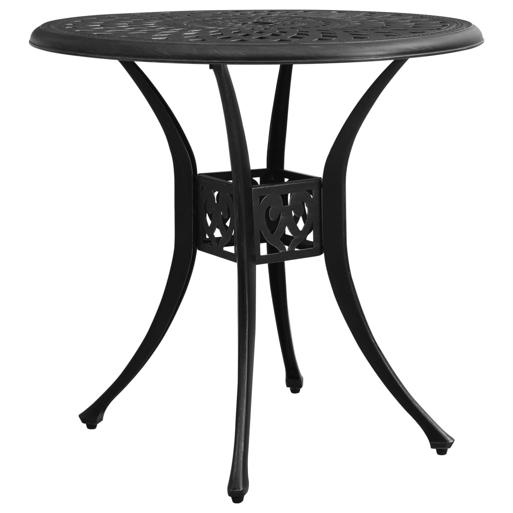 Bistrosett 5 deler støpt aluminium svart