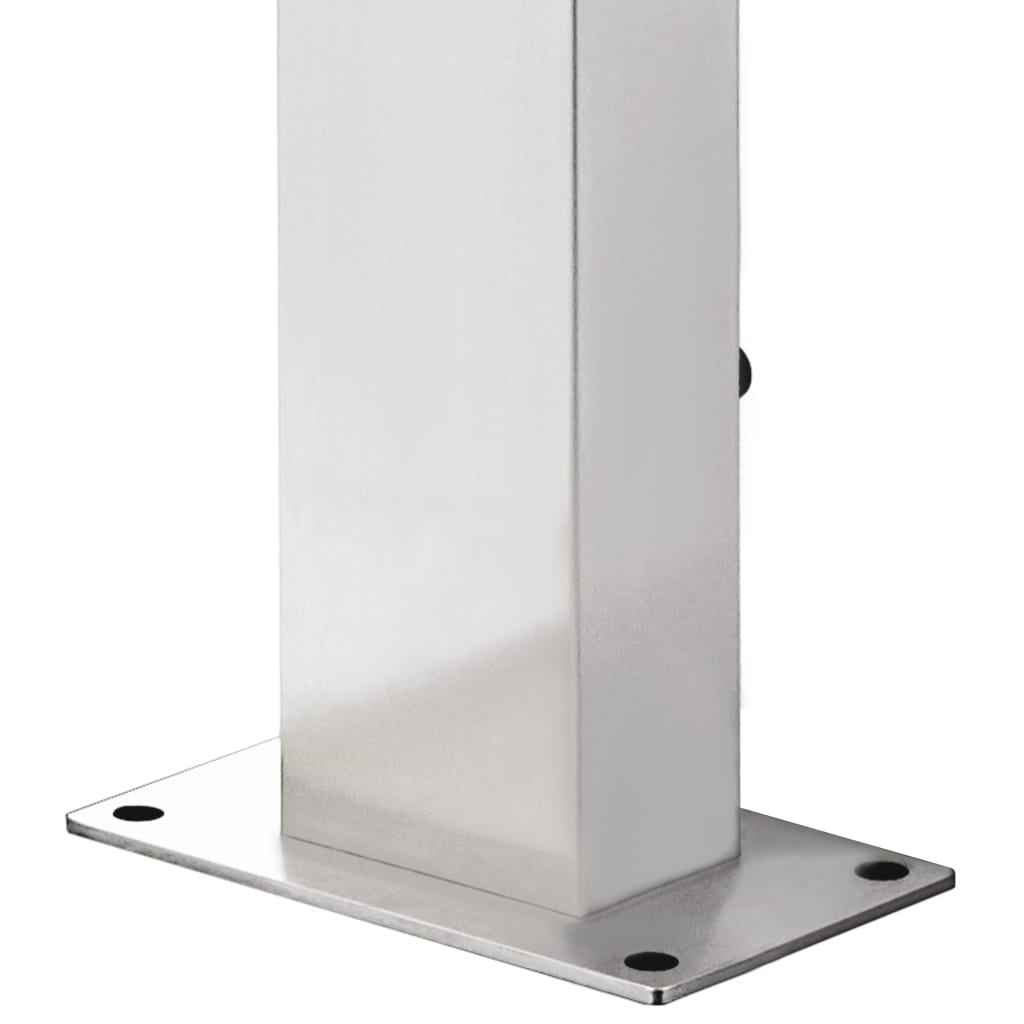 Hagedusj med grått dusjbrett 225 cm rustfritt stål vidaXL