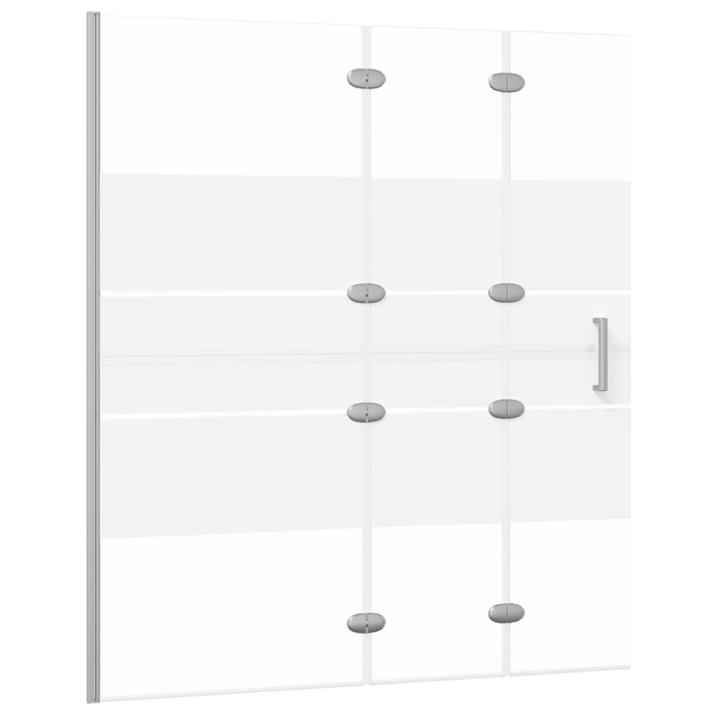 Leddet dusjdør ESG 120x140 cm hvit