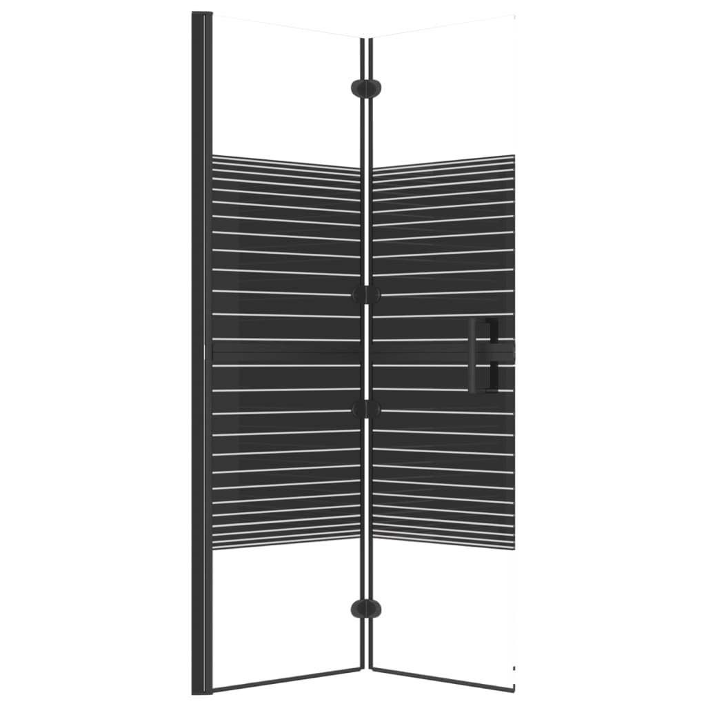 Leddet dusjdør ESG 80x140 cm svart