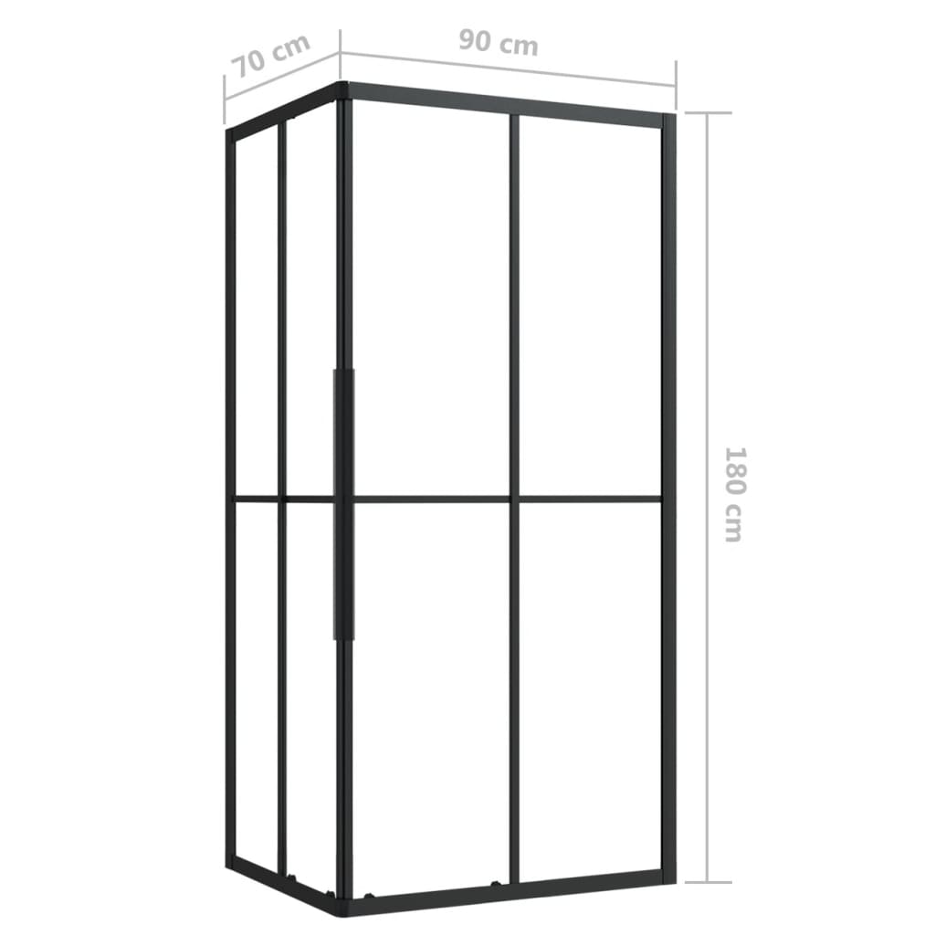 Dusjkabinett ESG 90x70x180 cm
