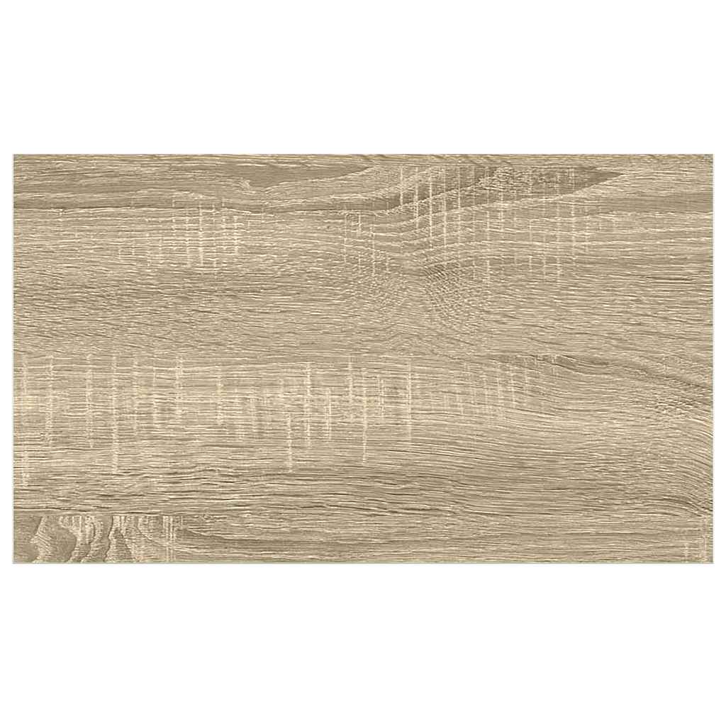 Flytende vegghyller 4 stk eik og hvit 50x23,5x3,8 cm MDF