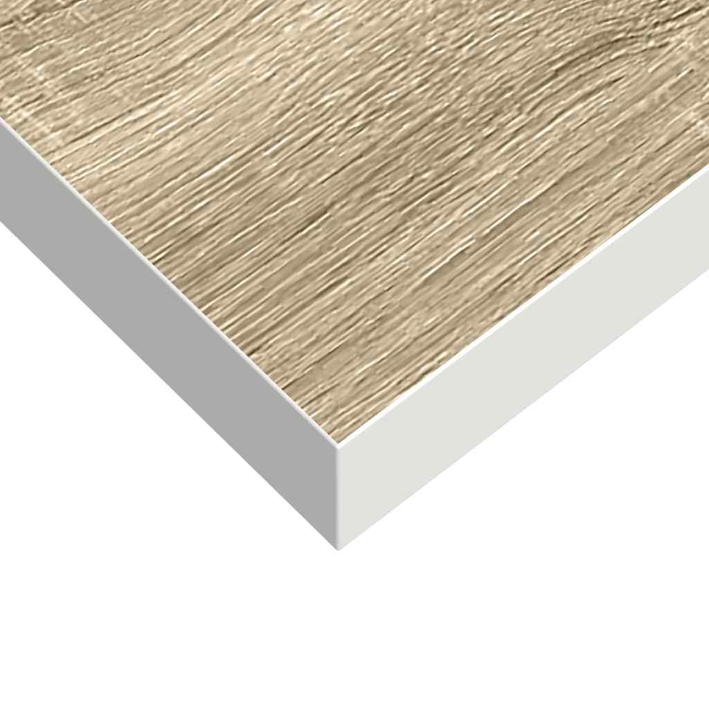 Flytende vegghylle eik og hvit 90x23,5x3,8 cm MDF