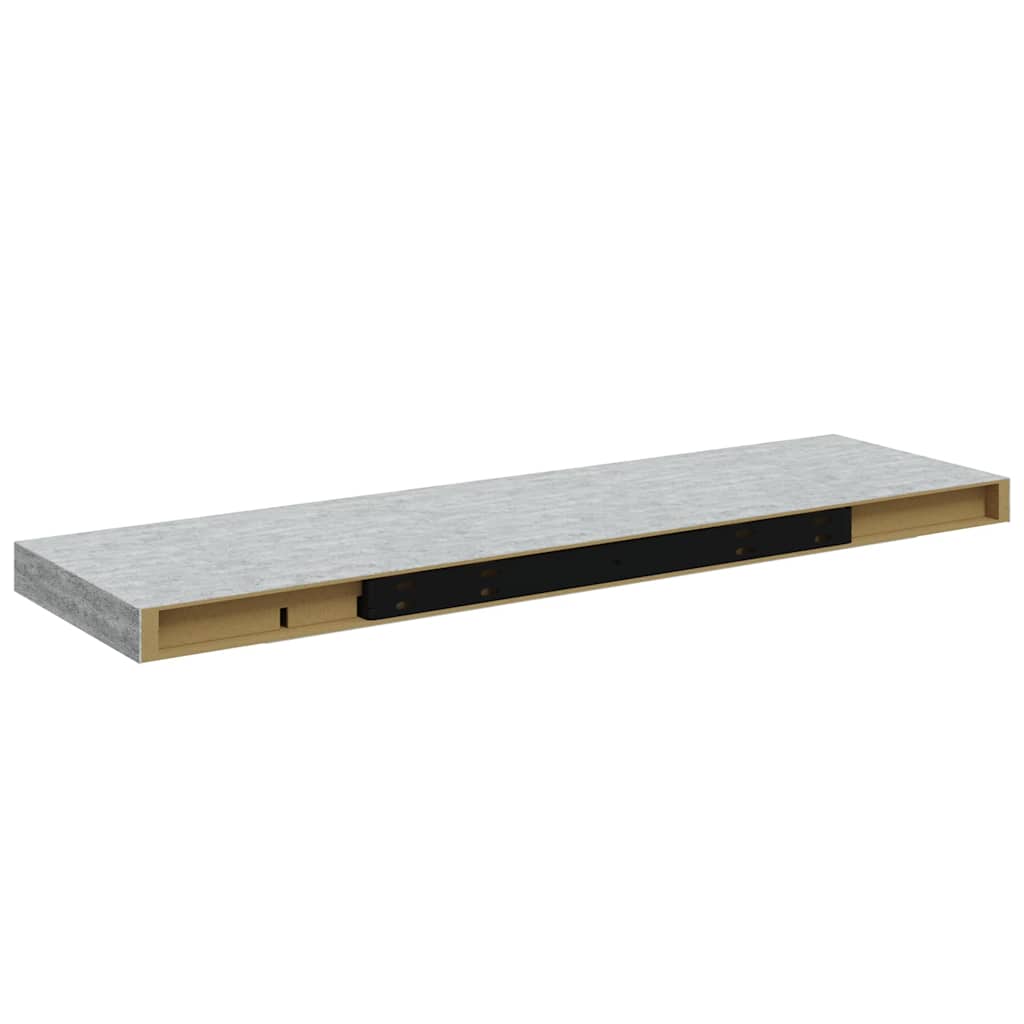 Flytende vegghylle betonggrå 80x23,5x3,8 cm MDF vidaXL