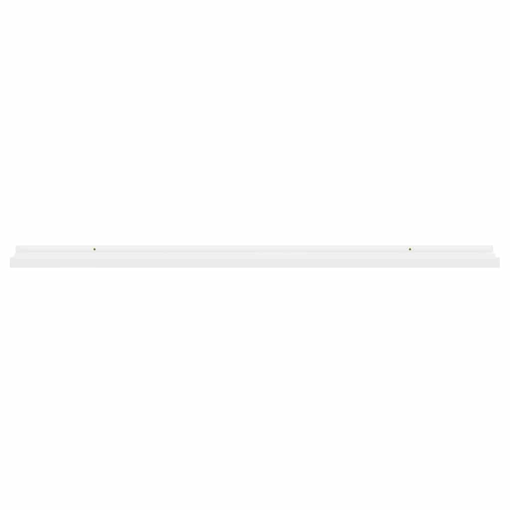 Vegghyller 2 stk hvit 100x9x3 cm