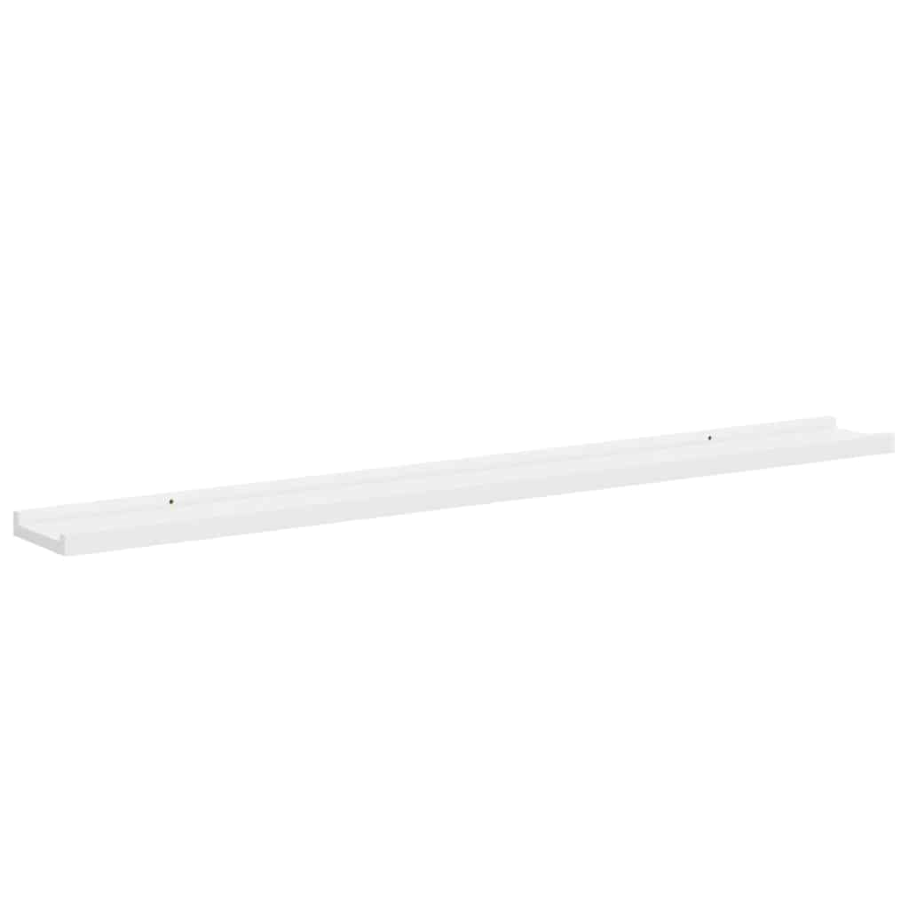 Vegghyller 2 stk hvit 100x9x3 cm