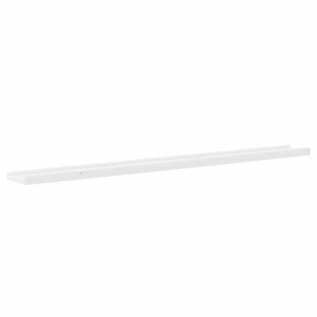 Vegghyller 2 stk hvit 100x9x3 cm