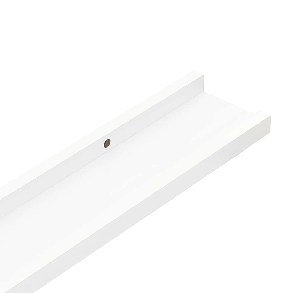 Vegghyller 2 stk hvit 100x9x3 cm